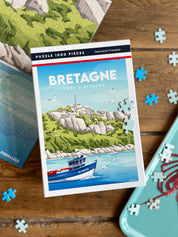 Puzzle 1000 pièces fabriqué en France et représentant un paysage breton