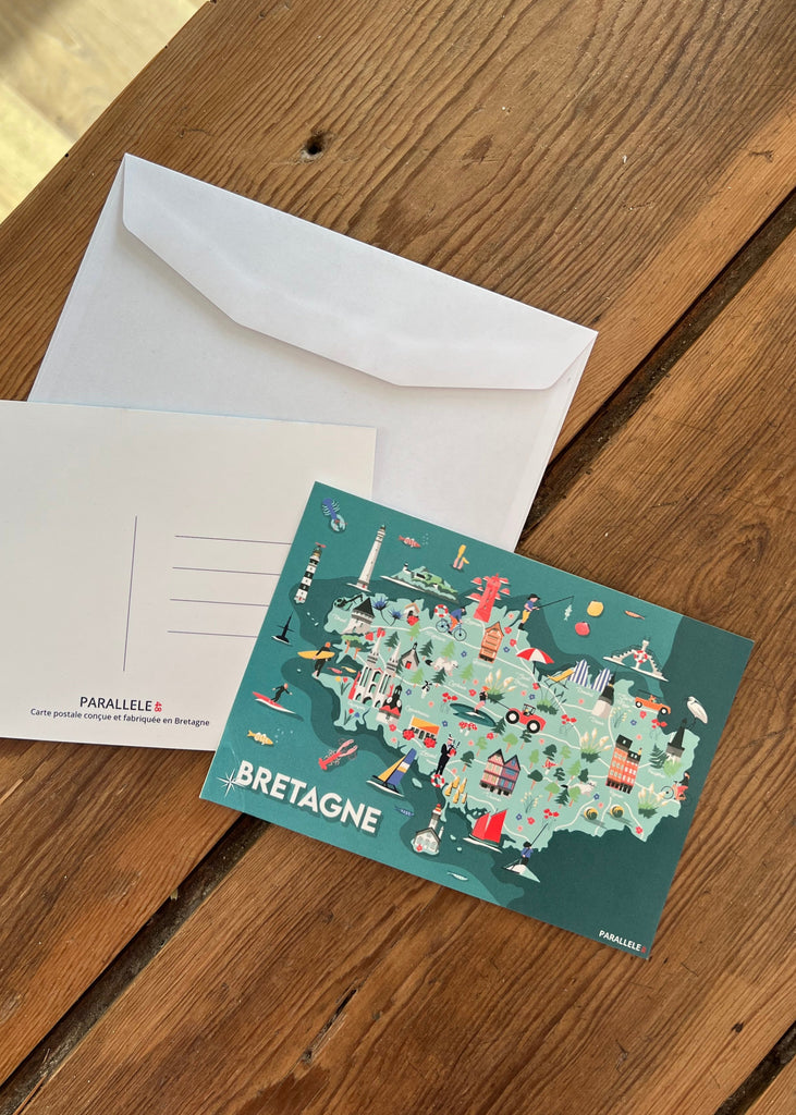 Carte postale de la Bretagne