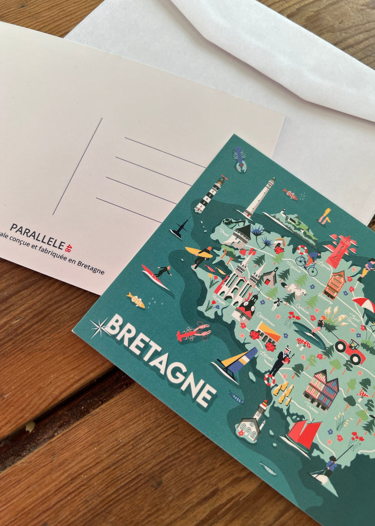 Carte postale de la Bretagne