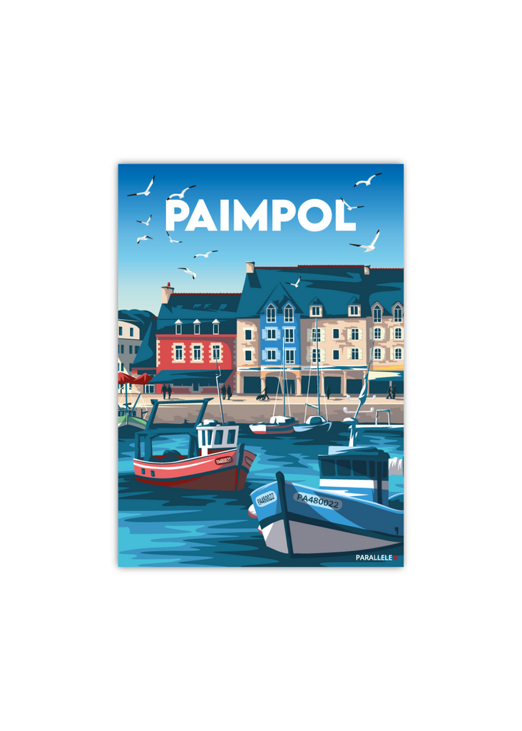 Carte postale du port de Paimpol dans les Côtes d'Armor