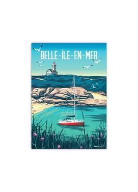Carte postale du Phare des Poulains à Belle-Île-en-Mer