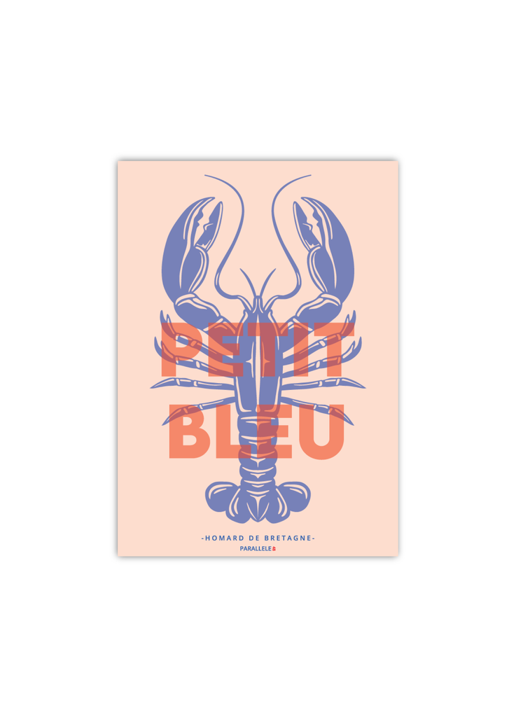 Carte postale - Petit Bleu (Homard de Bretagne)