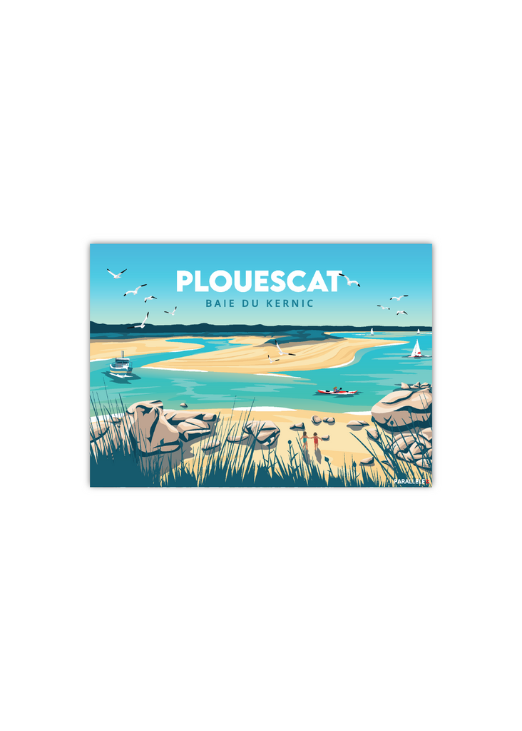 Carte postale de la Baie du Kernic à Plouescat