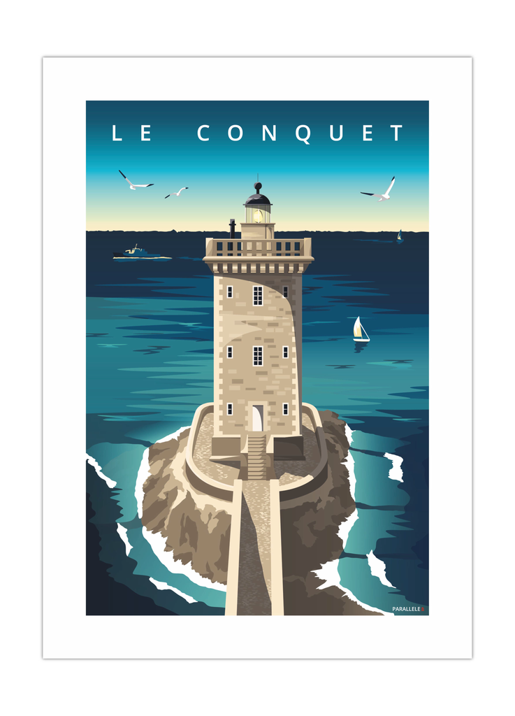 Affiche du phare de Kermorvan au Conquet