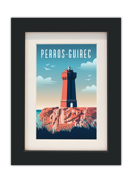 Tirage Citrate Vintage Des Côtes D'Armor, Perros-Guirec - Bretagne, Circa 1898, Format 9x9 Cm