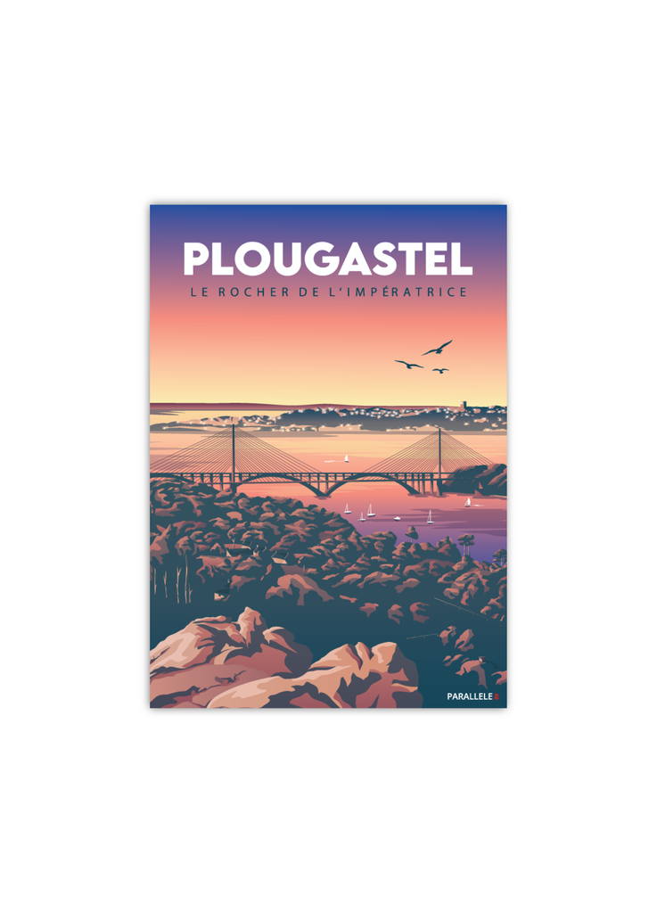 Carte Postale du rocher de l'impératrice à Plougastel