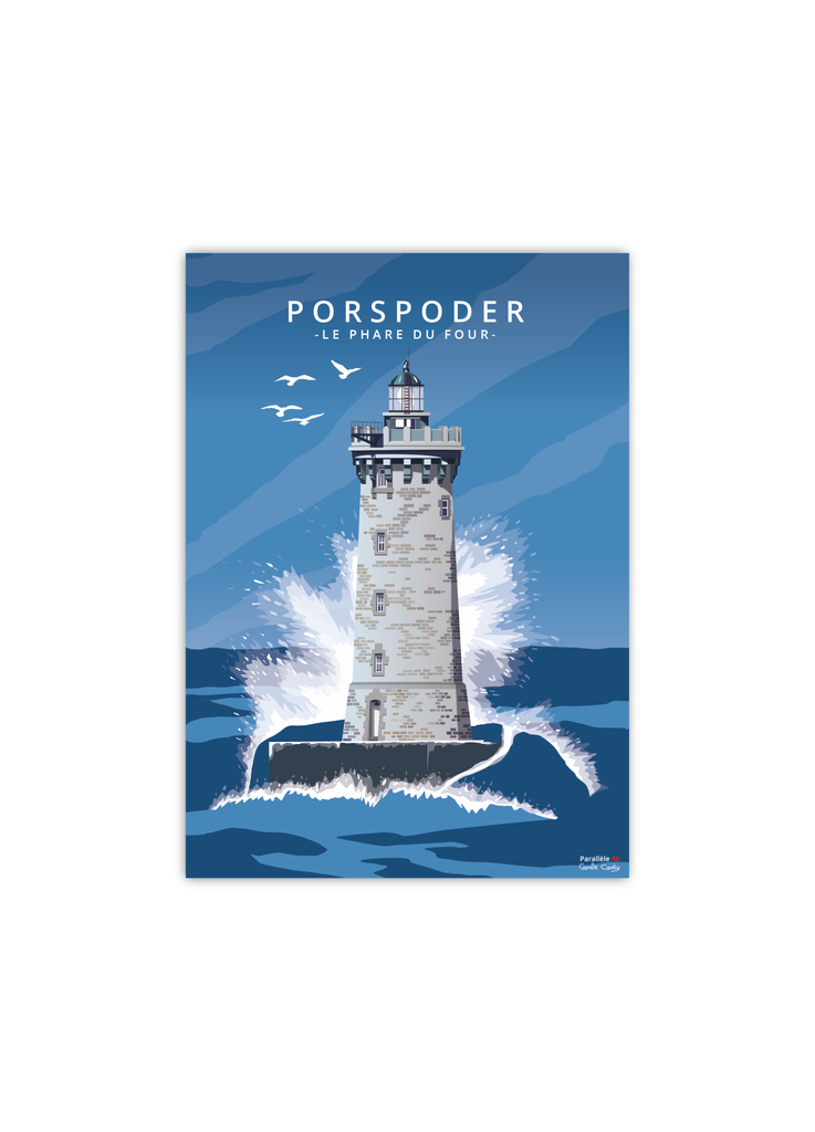 Carte postale du Phare du Four à Porspoder