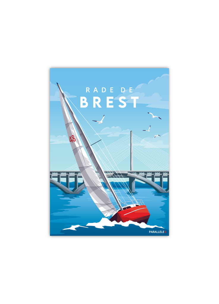 Carte postale de la rade de brest