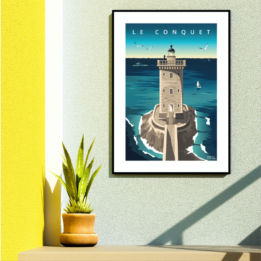 Affiche du Phare de Kermorvan au Conquet