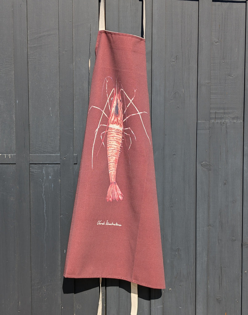 Tablier Rouge brun 100% coton - La Crevette - Parallèle 48