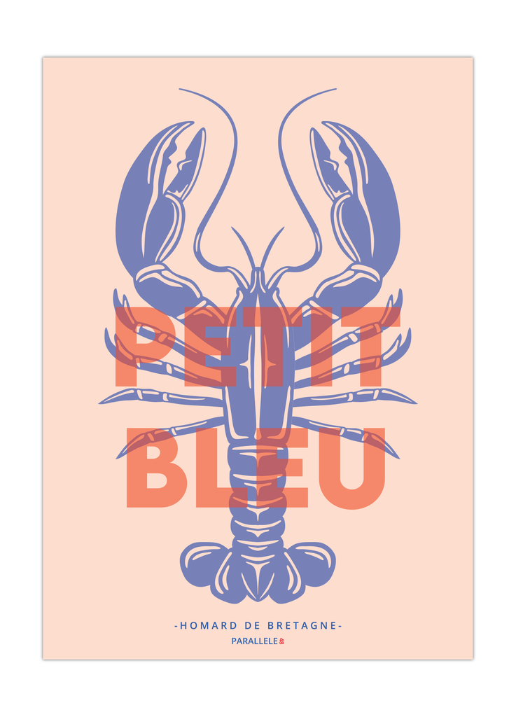 Affiche du Petit Bleu, le homard de Bretagne