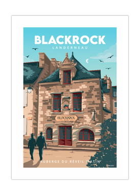 Affiche de l'Auberge du Réveil Matin actuellement le BlackRock Irish Pub de Landerneau
