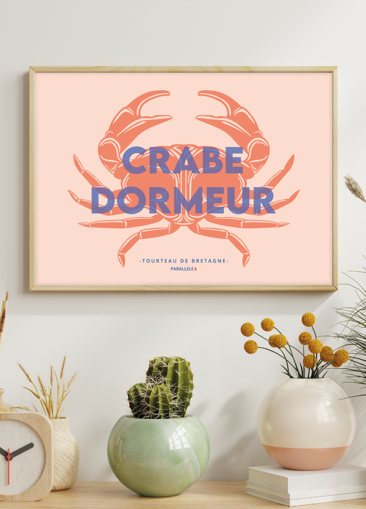 Affiche du Crabe dormeur, tourteau de Bretagne