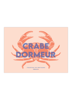 Affiche du Crabe dormeur, tourteau de Bretagne