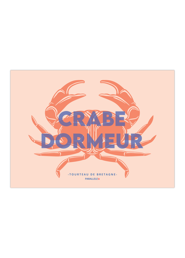 Affiche du Crabe dormeur, tourteau de Bretagne