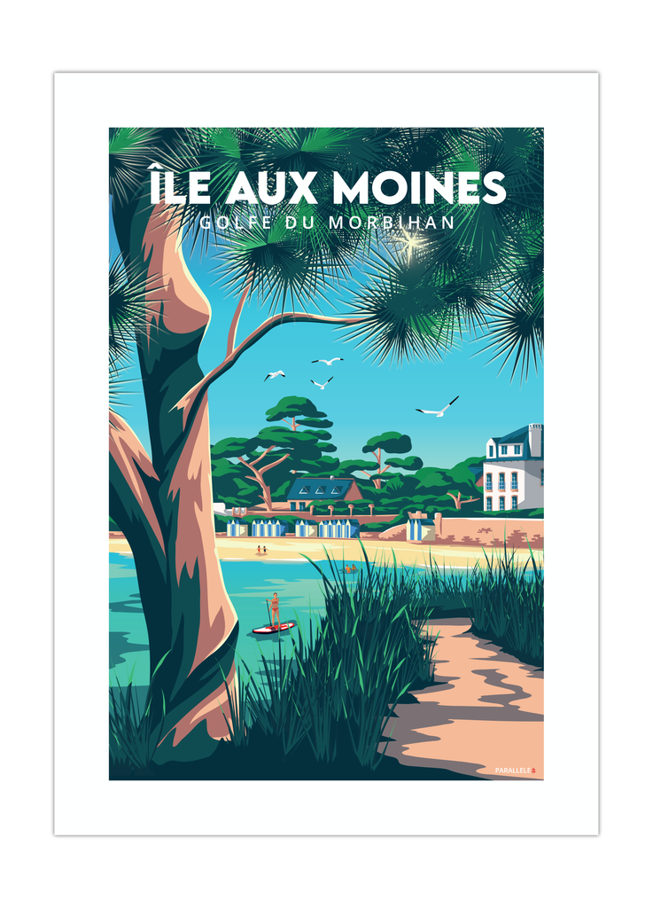 Affiche de l'Île aux Moines dans le Golfe du Morbihan