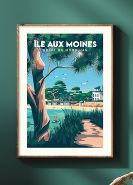 Affiche de l'Île aux Moines dans le Golfe du Morbihan