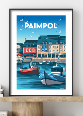 Affiche du Port de Paimpol dans les Côtes-d'Armor