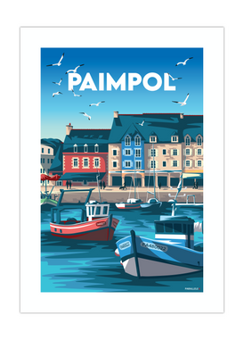 Affiche du Port de Paimpol dans les Côtes-d'Armor