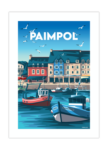 Affiche du Port de Paimpol dans les Côtes-d'Armor