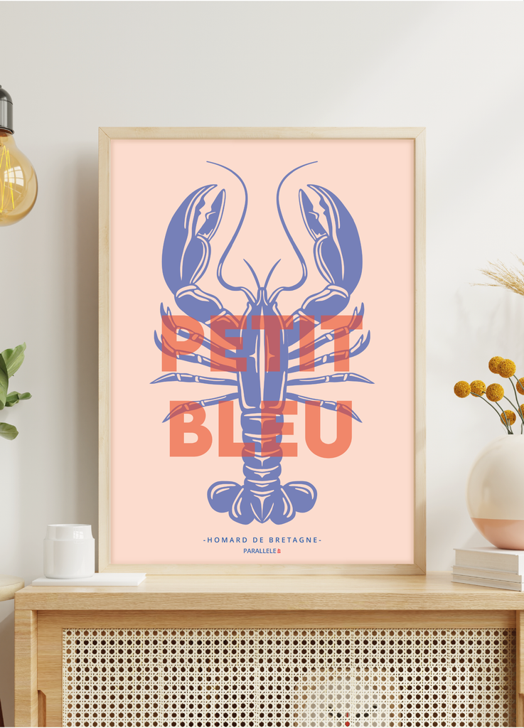 Affiche du Petit Bleu, le homard de Bretagne