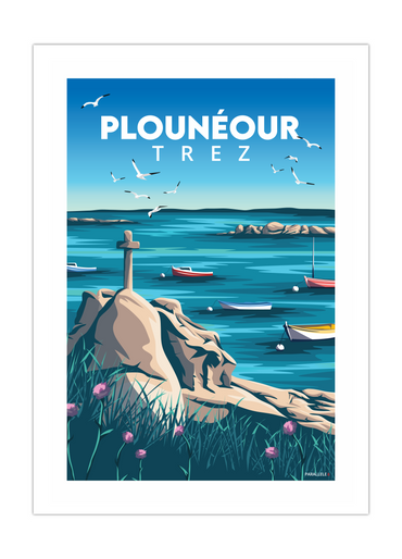 Affiche de la croix de Beg-ar-Groaz à Plouénour-Trez