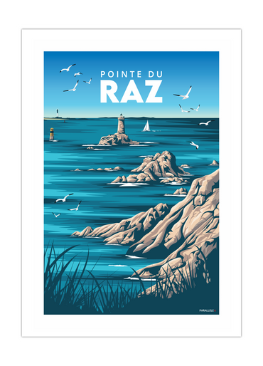 Affiche de la Pointe du Raz dans le Finistère Sud