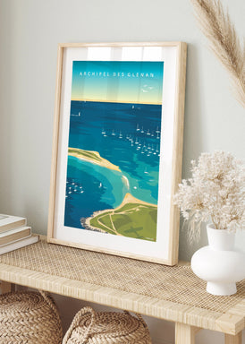 Affiche de l'archipel des Glénan vu du ciel