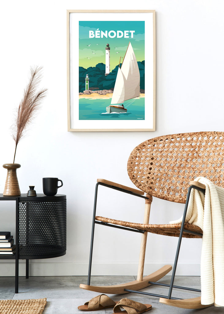 Affiche du phare du coq à bénodet