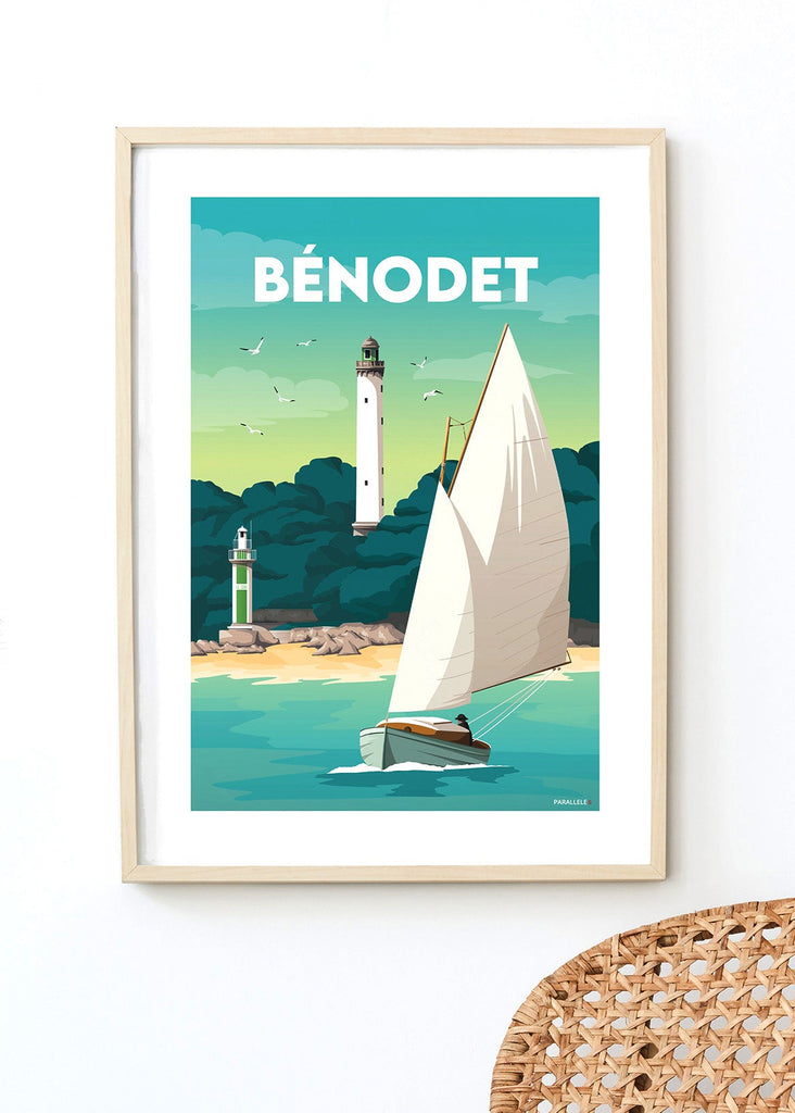 Affiche du phare du coq à bénodet