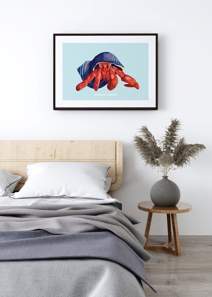 Affiche déco d'un Bernard L'hermite