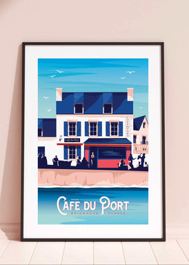 Affiche le Café du port à Brignogan-Plages