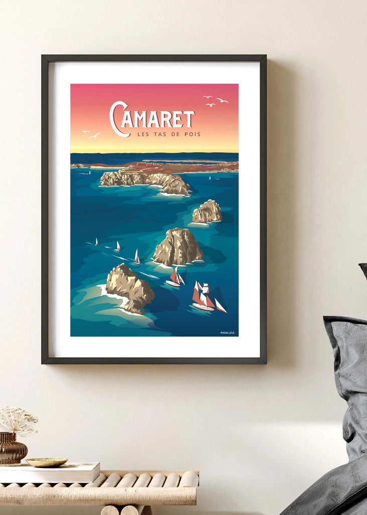Affiche des tas de pois de Camaret