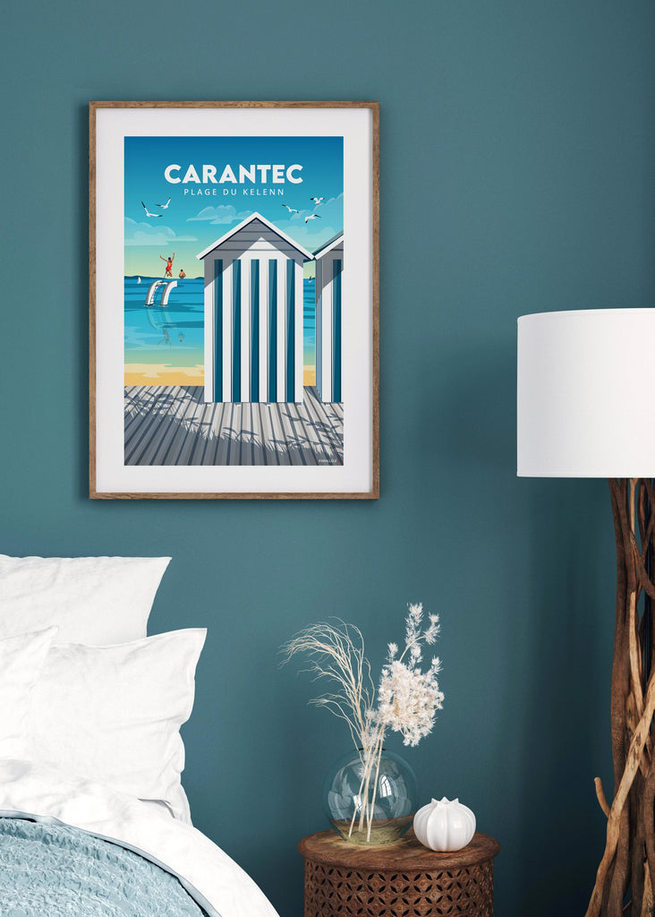 Affiche de la plage du Kelenn à Carantec