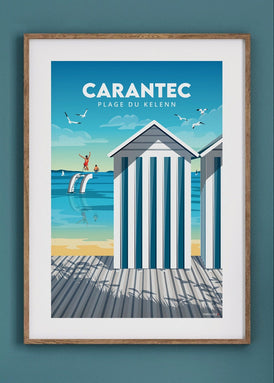 Affiche de la plage du Kelenn à Carantec
