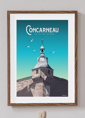 Affiche du clocher de la ville close de Concarneau