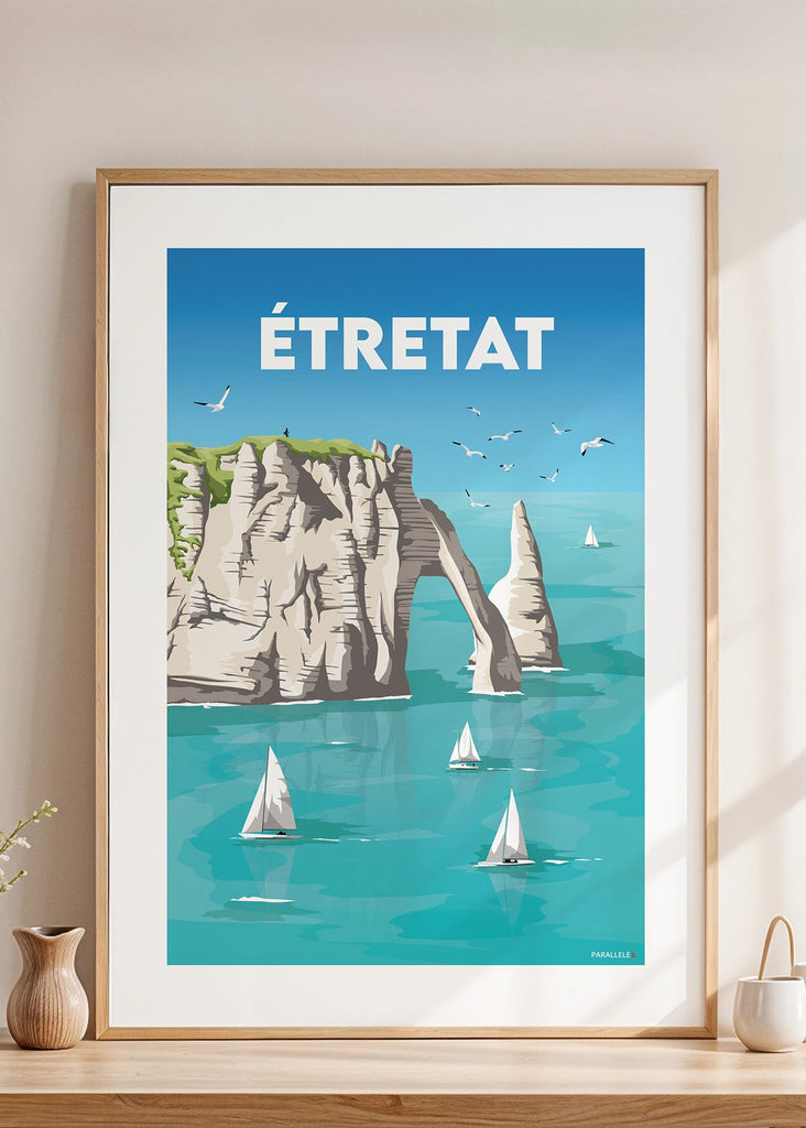 Affiche de l'aiguille creuse à Etretat