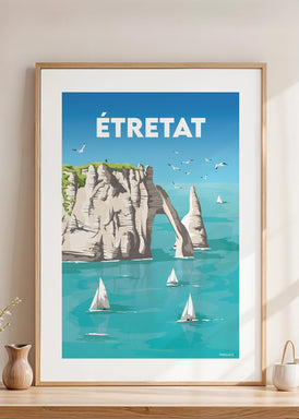 Affiche de l'aiguille creuse à Etretat