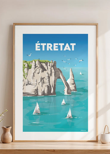 Affiche de l'aiguille creuse à Etretat