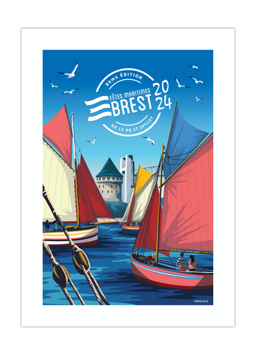 Le poster des Fêtes Maritimes de Brest 2024