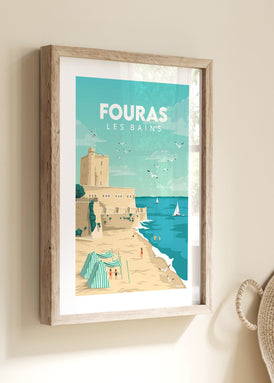 Affiche de la grand plage de Fouras-les-bains