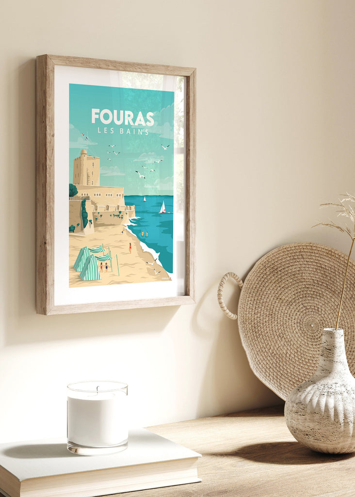 Affiche de la grand plage de Fouras-les-bains