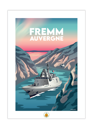 Affiche de la frégate Fremm Auvergne