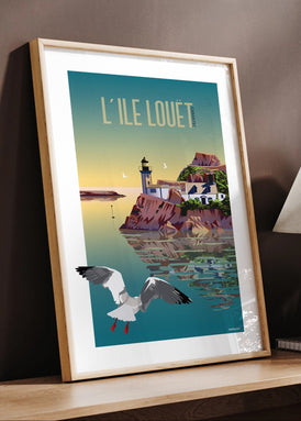 Affiche de l'île Louët à Carantec
