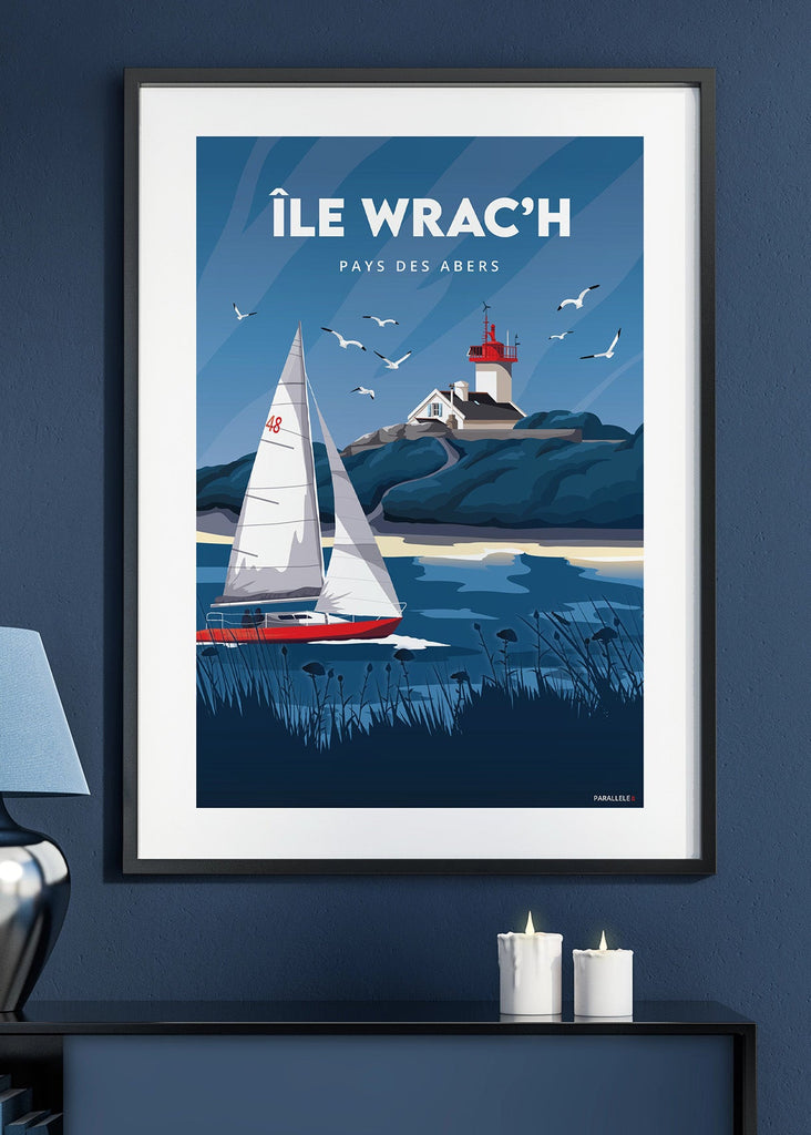 Affiche du Phare de l'Île Wrac'h à Plouguerneau