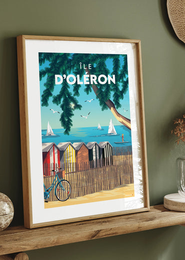 Affiche des cabanes de l'île d'oléron