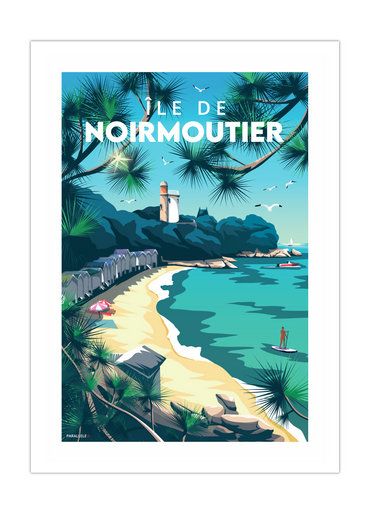 Affiche de la plage de Noirmoutier