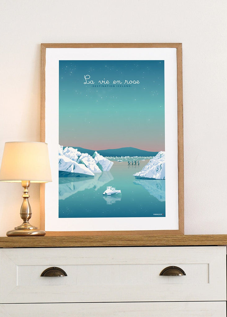 Affiche "La vie en rose" destination iceland