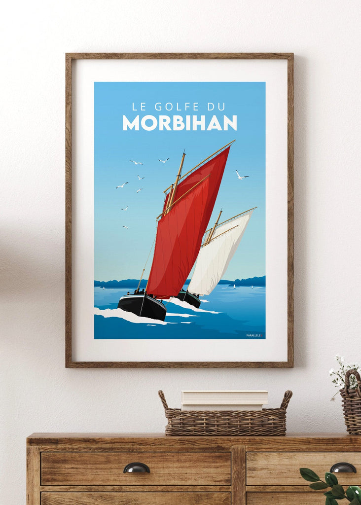 Affiche de sinagots dans le Golfe du Morbihan