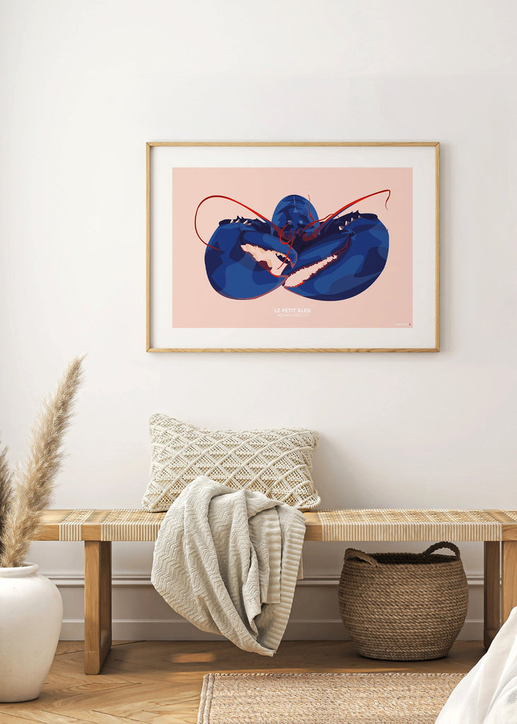Affiche d'un homard bleu breton